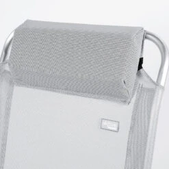 AKTIVE - Chaise Pliante Haute Avec Dossier Haut Réglable 5 Positions, Gris -Quechua Camp Promos Magasin aktive chaise pliante haute avec dossier haut reglable 5 positions gris 4