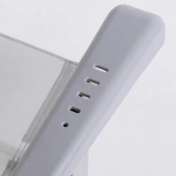 AKTIVE - Chaise Pliante Haute Avec Dossier Haut Réglable 5 Positions, Gris -Quechua Camp Promos Magasin aktive chaise pliante haute avec dossier haut reglable 5 positions gris 5