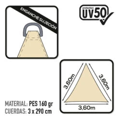 Aktive Garden Uv50 Store Triangulaire Couleur Crème -Quechua Camp Promos Magasin aktive garden uv50 store triangulaire couleur creme 2