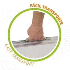 AKTIVE - Table Pliante Avec 2 Tabourets Et Poignée De Transpor, Gris -Quechua Camp Promos Magasin aktive table pliante avec 2 tabourets et poignee de transpor gris 2