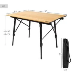AKTIVE - Table Pliante Glampling Hauteur Réglable. Table De Camping, 90 X 57 Cm -Quechua Camp Promos Magasin aktive table pliante glampling hauteur reglable table de camping 90 x 57 cm 3