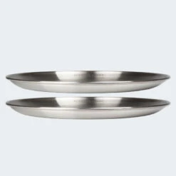 Assiette Plate De Camping | Diamètre Env. 23 Cm | Acier Inox | 2 Assiettes -Quechua Camp Promos Magasin assiette plate de camping diametre env 23 cm acier inox 2 assiettes 6
