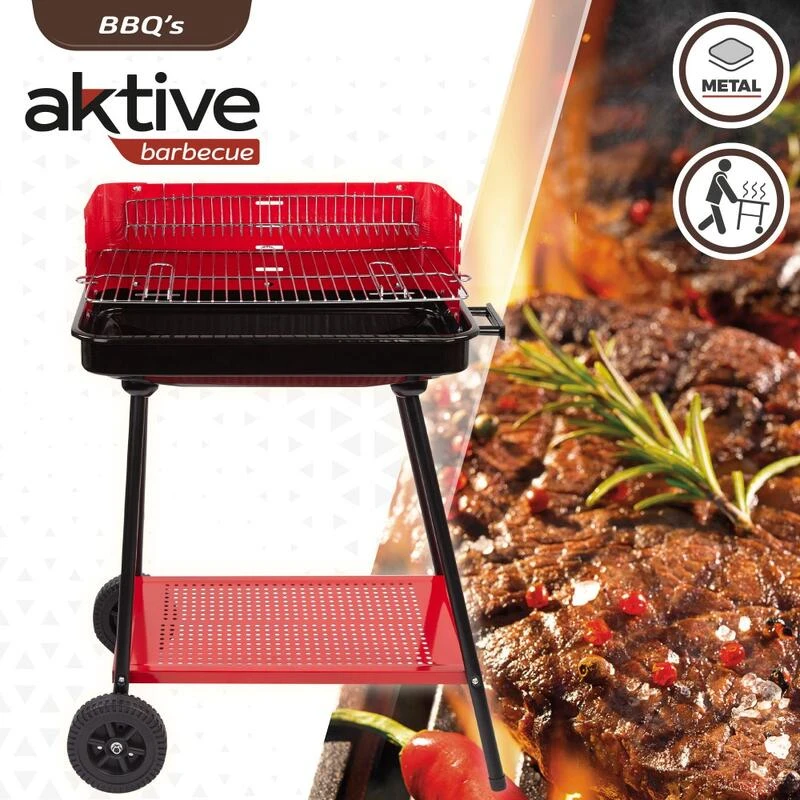 Barbecue Portable Au Charbon De Bois Pour 4 Niveaux Aktive 2 Barbecue Portable Au Charbon De Bois Pour 4 Niveaux Aktive – Image 2