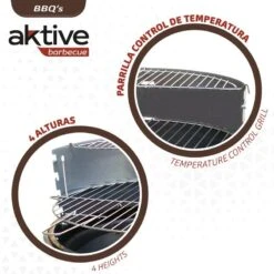 Barbecue Portable Rond 4 Hauteurs Aktive -Quechua Camp Promos Magasin barbecue portable rond 4 hauteurs aktive 2