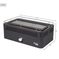 Barbecue Rectangulaire Noir De Table Sans Fumée 45x28x19 Cm Aktive -Quechua Camp Promos Magasin barbecue rectangulaire noir de table sans fumee 45x28x19 cm aktive 3