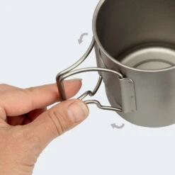 Batterie De Cuisine De Camping Set | Casseroles + Fourchette/Cuillère | Titane -Quechua Camp Promos Magasin batterie de cuisine de camping set casseroles fourchettecuillere titane 5