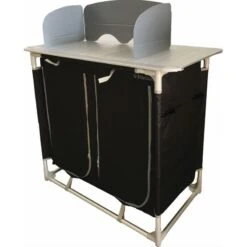 BAYASUN Meuble De Cuisine 4 Étagères Pieds Réglables Gris 7 BAYASUN Meuble De Cuisine 4 Étagères Pieds Réglables Gris -Quechua Camp Promos Magasin bayasun meuble de cuisine 4 etageres pieds reglables gris 2