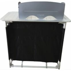 BAYASUN Meuble De Cuisine 4 Étagères Pieds Réglables Gris 9 BAYASUN Meuble De Cuisine 4 Étagères Pieds Réglables Gris -Quechua Camp Promos Magasin bayasun meuble de cuisine 4 etageres pieds reglables gris 4