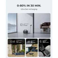 BLUETTI Générateur Électrique EB3A+PV200 268Wh/600W LiFePO4 Batterie Pour Voyage -Quechua Camp Promos Magasin bluetti generateur electrique eb3apv200 268wh600w lifepo4 batterie pour voyage 3