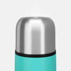 Quechua Bouteille Isotherme Inox 0,4L Avec Gobelet Pour La Randonnée - Turquoise -Quechua Camp Promos Magasin bouteille isotherme inox 04l avec gobelet pour la randonnee turquoise 3