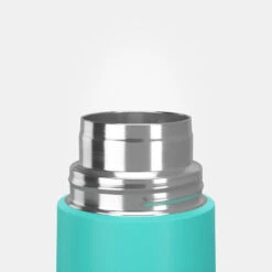 Quechua Bouteille Isotherme Inox 0,4L Avec Gobelet Pour La Randonnée - Turquoise -Quechua Camp Promos Magasin bouteille isotherme inox 04l avec gobelet pour la randonnee turquoise 5