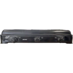 MPM Cuisinière à Gaz Portable Pour Le Camping Avec 3 Feux Couvercle Smile -Quechua Camp Promos Magasin cuisiniere a gaz portable pour le camping avec 3 feux couvercle smile 2