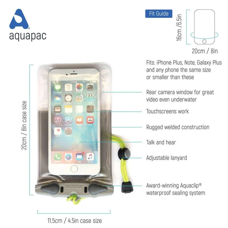 Aquapac Etui Professionnel étanche Pour Téléphone Plus Vert Citron 4 Aquapac Etui Professionnel étanche Pour Téléphone Plus Vert Citron – Image 4