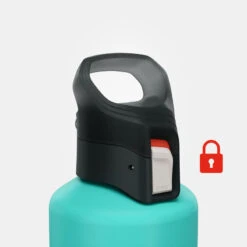 Quechua Gourde Alu 1L Avec Bouchon à Ouverture Rapide Pour La Randonnée - Vert -Quechua Camp Promos Magasin gourde alu 1l avec bouchon a ouverture rapide pour la randonnee vert 3