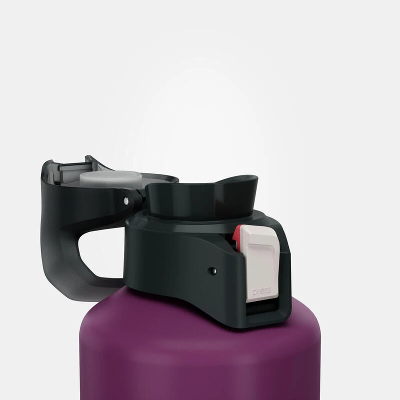 Quechua Gourde Alu 1L Avec Bouchon à Ouverture Rapide Pour La Randonnée - Violet 7 Quechua Gourde Alu 1L Avec Bouchon à Ouverture Rapide Pour La Randonnée - Violet – Image 7