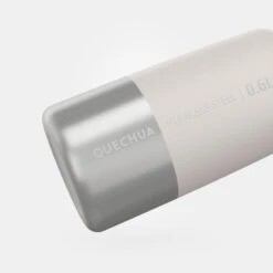 Quechua Gourde Inox 0,6L Avec Bouchon à Vis Pour La Randonnée - Blanc -Quechua Camp Promos Magasin gourde inox 06l avec bouchon a vis pour la randonnee blanc 2