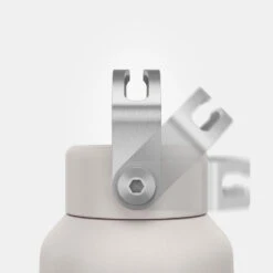 Quechua Gourde Inox 0,6L Avec Bouchon à Vis Pour La Randonnée - Blanc -Quechua Camp Promos Magasin gourde inox 06l avec bouchon a vis pour la randonnee blanc 4