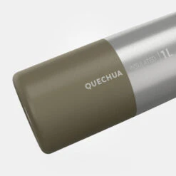 Quechua Gourde Isotherme Inox 1L Bouchon à Ouverture Rapide Pour La Randonnée - Kaki -Quechua Camp Promos Magasin gourde isotherme inox 1l bouchon a ouverture rapide pour la randonnee kaki 2