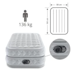 Intex Matelas Gonflable - 1-Person - 99 X 191 X 51 Cm - Gris -Quechua Camp Promos Magasin intex matelas gonflable 1 person 99 x 191 x 51 cm gris 3