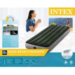 Matelas Gonflable - Intex Prestige Downy -1 Personne - 76x191x25 Cm (BxLxH) -Quechua Camp Promos Magasin matelas gonflable intex prestige downy 1 personne 76x191x25 cm bxlxh 4