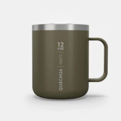 Quechua Mug MH500 Isotherme (double Paroi Inox) Camp Du Randonneur 0,38L Kaki -Quechua Camp Promos Magasin mug mh500 isotherme double paroi inox camp du randonneur 038l kaki 8