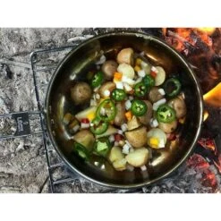 Pathfinder Poêle à Frire Pliable En Acier Inoxydable Avec Couvercle -Quechua Camp Promos Magasin pathfinder poele a frire pliable en acier inoxydable avec couvercle 2