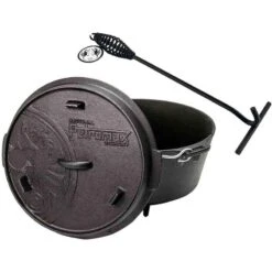 Petromax Dutch Oven FT6-6QT (avec Pieds) Et Levier De Couvercle -Quechua Camp Promos Magasin petromax dutch oven ft6 6qt avec pieds et levier de couvercle 5