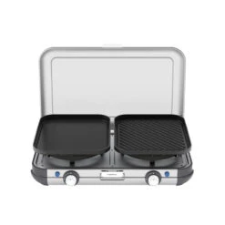 Campingaz Réchaud De Camping à Gaz 2 Feux Camp & Grill - Plancha, Grill Et Wok -Quechua Camp Promos Magasin rechaud de camping a gaz 2 feux camp and grill plancha grill et wok 3