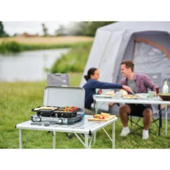 Campingaz Réchaud De Camping à Gaz 2 Feux Camp & Grill - Plancha, Grill Et Wok -Quechua Camp Promos Magasin rechaud de camping a gaz 2 feux camp and grill plancha grill et wok 8