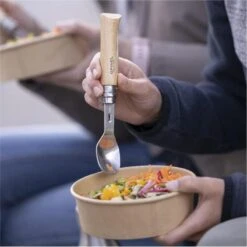 Set Complet Opinel Picnic+ - Opinel N°8 + Embouts Cuillère Et Fourchette -Quechua Camp Promos Magasin set complet opinel picnic opinel n8 embouts cuillere et fourchette 3