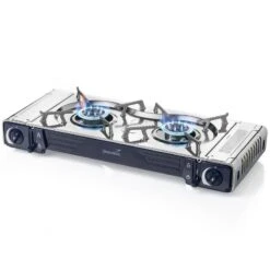 Set Réchaud à Gaz 2 Feux - Skandika Brann - Camping - Allumage Piezo - Mallette -Quechua Camp Promos Magasin set rechaud a gaz 2 feux skandika brann camping allumage piezo mallette 2