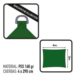 Store D'ombrage Aktive Garden Couleur Verte 6 Store D'ombrage Aktive Garden Couleur Verte -Quechua Camp Promos Magasin store dombrage aktive garden couleur verte 2