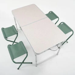 Quechua TABLE DE CAMPING PLIANTE - 4 TABOURETS - 4 À 6 PERSONNES -Quechua Camp Promos Magasin table de camping pliante 4 tabourets 4 a 6 personnes 4