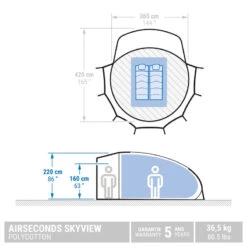 Quechua Camp Promos Magasin -Quechua Camp Promos Magasin tente bulle de camping airseconds skyview polycoton 2 personnes 1 chambre 1