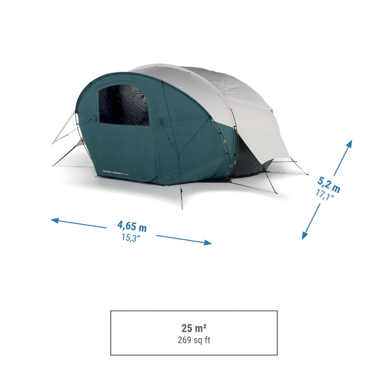 Quechua Tente Bulle De Camping - AirSeconds Skyview Polycoton - 2 Personnes - 1 Chambre 4 Quechua Tente Bulle De Camping - AirSeconds Skyview Polycoton - 2 Personnes - 1 Chambre – Image 4