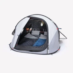 Quechua Tente De Camping - 2 SECONDS - 2 Places - Fresh & Black -Quechua Camp Promos Magasin tente de camping 2 seconds 2 places fresh and black 3