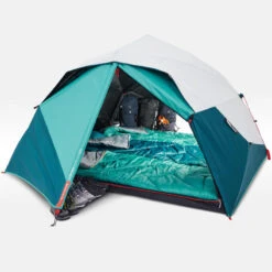 Quechua Tente De Camping - 2 Seconds EASY - 3 Places - Fresh & Black -Quechua Camp Promos Magasin tente de camping 2 seconds easy 3 places fresh and black 3