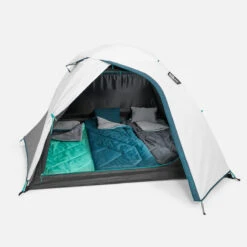 Quechua Tente De Camping - MH100 - 3 Places - Fresh & Black -Quechua Camp Promos Magasin tente de camping mh100 3 places fresh and black 4