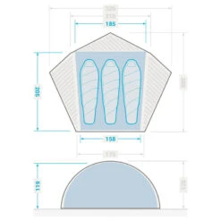 Tente Dôme De Trekking - 3 Places - MT900 12 Tente Dôme De Trekking - 3 Places - MT900 -Quechua Camp Promos Magasin tente dome de trekking 3 places mt900 2