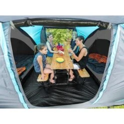 Tente Dôme Hammerfest 4 Sleeper Protect - Sol Cousu - 4 Pers - 2 Cabines Noires -Quechua Camp Promos Magasin tente dome hammerfest 4 sleeper protect sol cousu 4 pers 2 cabines noires 2
