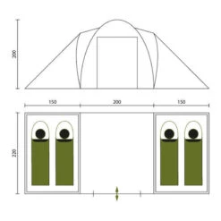 Tente Dôme Hammerfest 4 Sleeper Protect - Sol Cousu - 4 Pers - 2 Cabines Noires -Quechua Camp Promos Magasin tente dome hammerfest 4 sleeper protect sol cousu 4 pers 2 cabines noires 6