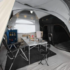 Quechua Tente Gonflable De Camping - Air Seconds 8.4 F&B - 8 Places - 4 Chambres -Quechua Camp Promos Magasin tente gonflable de camping air seconds 84 f and b 8 places 4 chambres 3