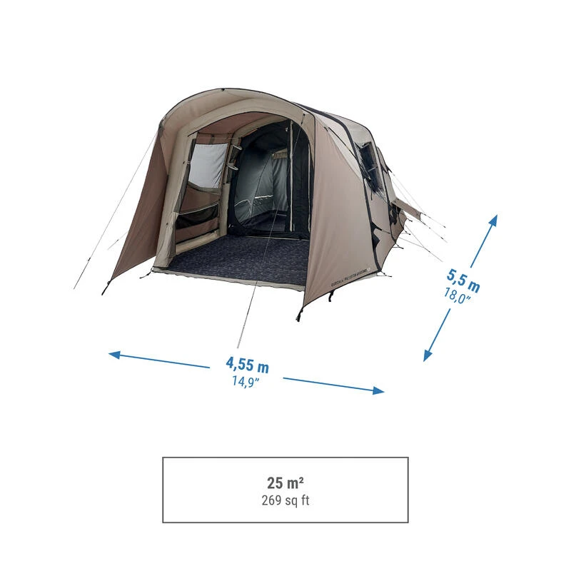 Quechua Tente Gonflable De Camping - AirSeconds 4.2 Polycoton - 4 Personnes - 2 Chambres 3 Quechua Tente Gonflable De Camping - AirSeconds 4.2 Polycoton - 4 Personnes - 2 Chambres – Image 3