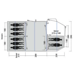 Tente Gonflable Outwell Knightdale 8PA 7 Tente Gonflable Outwell Knightdale 8PA -Quechua Camp Promos Magasin tente gonflable outwell knightdale 8pa 2