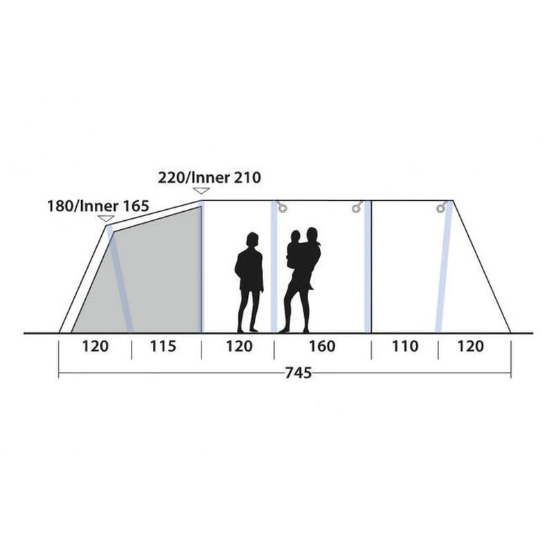 Tente Gonflable Outwell Knightdale 8PA 4 Tente Gonflable Outwell Knightdale 8PA – Image 4
