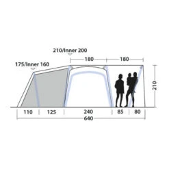 Tente Gonflable Outwell Oakdale 5PA -Quechua Camp Promos Magasin tente gonflable outwell oakdale 5pa 3
